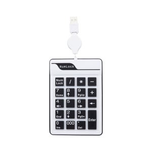 Coms 키패드 USB 자동감김 19key 저소음 숫자 키패드 BT540