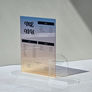 A4 컬러블렌딩 보드 아크릴 그라데이션 메뉴판 네일샵 미용실 뷰티샵 스탠드 거치형 가격표