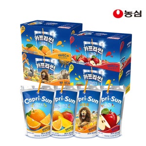 농심 카프리썬 200ml 40개 (오렌지 10,사파리 10,사과10,오렌지망고 10)