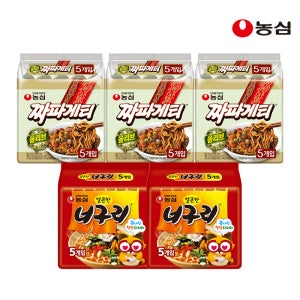 농심 짜파게티 15입+얼큰한 너구리 10입