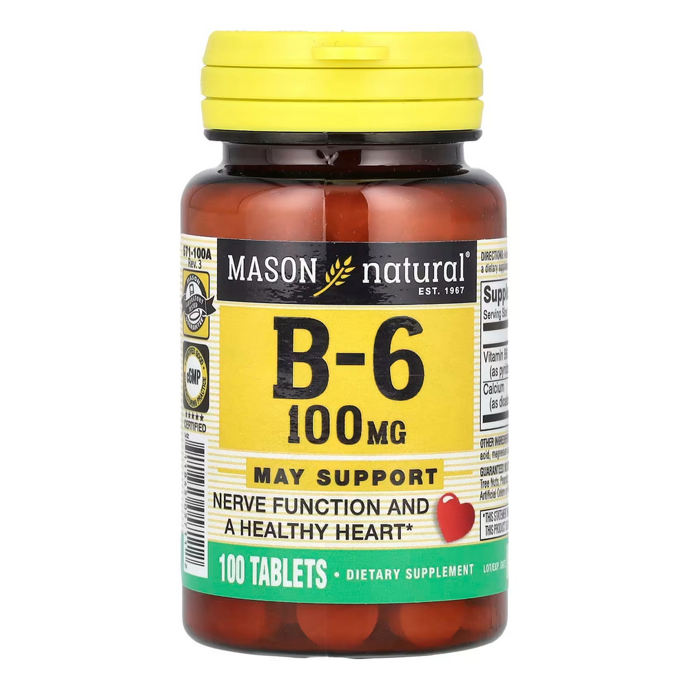 메이슨내추럴 <b>비타민B6</b> 100mg 100 타블렛