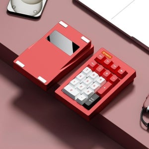 기계식 숫자키보드 유무선 넘버패드 휴대용 디자인 클래식 레드 (양극 산화) 스위치 미포함 키트