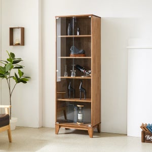 집무드 그루트 북유럽 원목 5단 유리문 진열장 피규어 TV 장식장 600