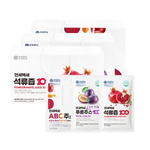 연세생활건강 연세백세 석류즙 1박스 + 푸룬주스 1박스 (총 60포) / ABC주스 선택