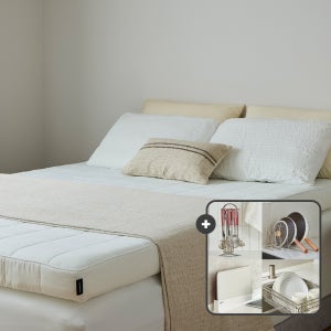 한샘 토퍼 슈퍼싱글 10cm 두꺼운 메모리폼 논슬립 매트리스 침대 커버분리 푹신한 토퍼