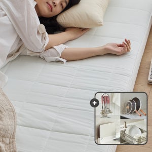 한샘 토퍼 매트리스 퀸 Q 10cm 두꺼운 메모리폼 논슬립 침대 커버분리 푹신한 토퍼