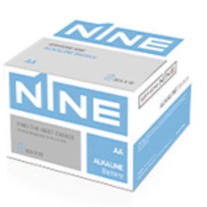 알카라인 AA 건전지 N1NE 나인 20개입, 1개