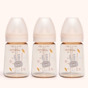 마더케이 신생아 PPSU 젖병 배앓이방지 (노꼭지) 180ml, 3개, 토끼 크림