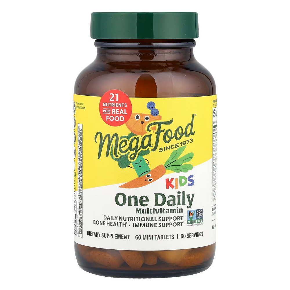 <b>메가푸드</b> MegaFood <b>키즈</b> 원데일리 멀티비타민 60미니타블렛
