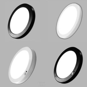 LED 뉴스마트엣지 원형 센서 직부 20W 18MM 초슬림 매입등 대체 가능 블랙 화이트