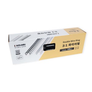 코라미 와이어링 3:1 제본용 제본링 스프링 에코팩 1box 9.5mm, 흑색