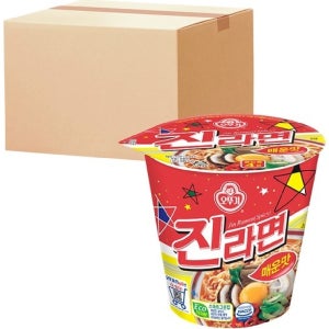 오뚜기 진라면 매운맛 65g 소컵 30개 한박스 작은컵 컵라면 대용량 도매 30입 30컵