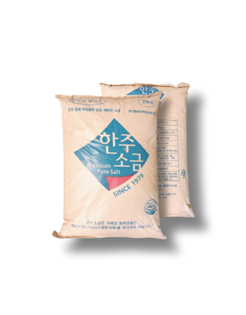 본소금플러스25kg, 한주소금, 정제염, 정제소금, 청보그린