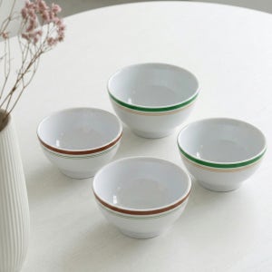 (1+1) 로얄보덴 포플러 도자기 공기 대접 1인 세트 2P (2color) 밥그릇+국그릇