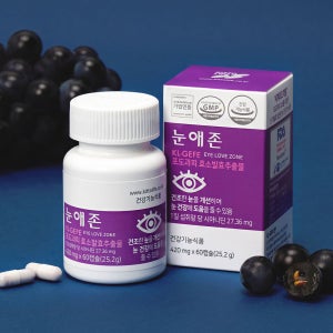 눈애존 눈 건강 영양제 포도과피 효소발효 60캡슐, 1개
