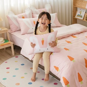 알러지케어 캐릭터 누빔 유아 키즈베개커버 토토 (토끼), 30x50cm