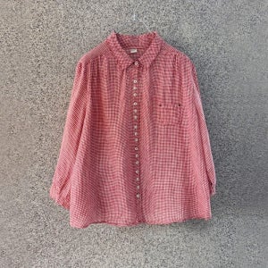 여성 린넨 셔링 자켓 블라우스 루즈핏 남방셔츠