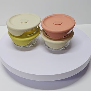 락앤락 바로한끼 내열유리 밥용기 4P세트 355ml+450ml 전자렌지용 냉동밥 보관 용기