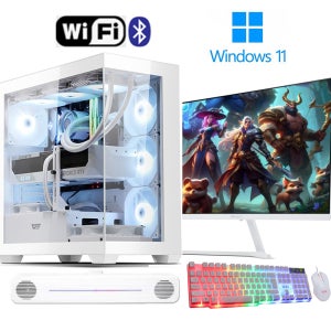 씨엠컴퓨터 라이젠 7500F RTX-5060TI 윈도우 11 고성능 G-8멀티 게이밍 180Hz 모니터 풀셋 컴퓨터