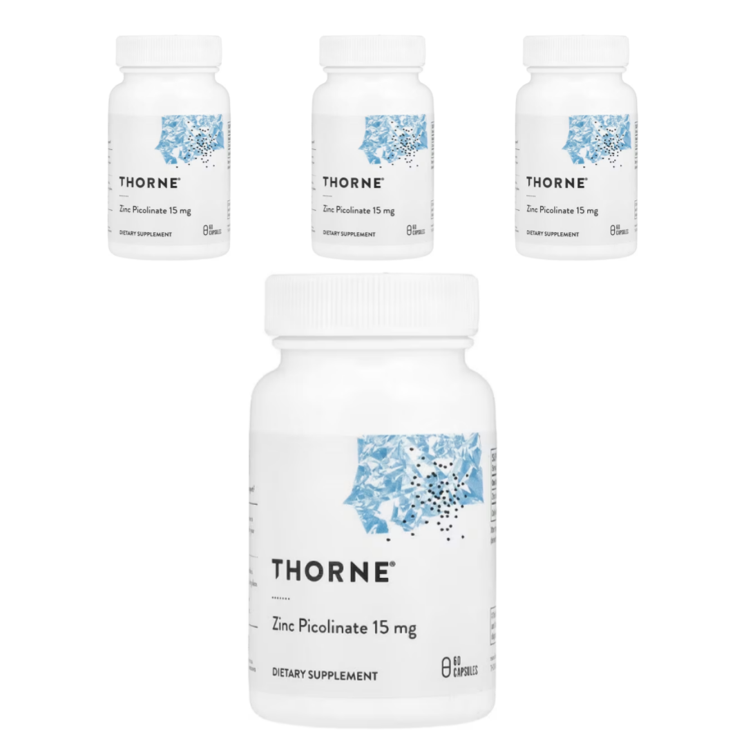 쏜리서치 <b>징크 피콜리네이트 15mg</b> 60캡슐 4개