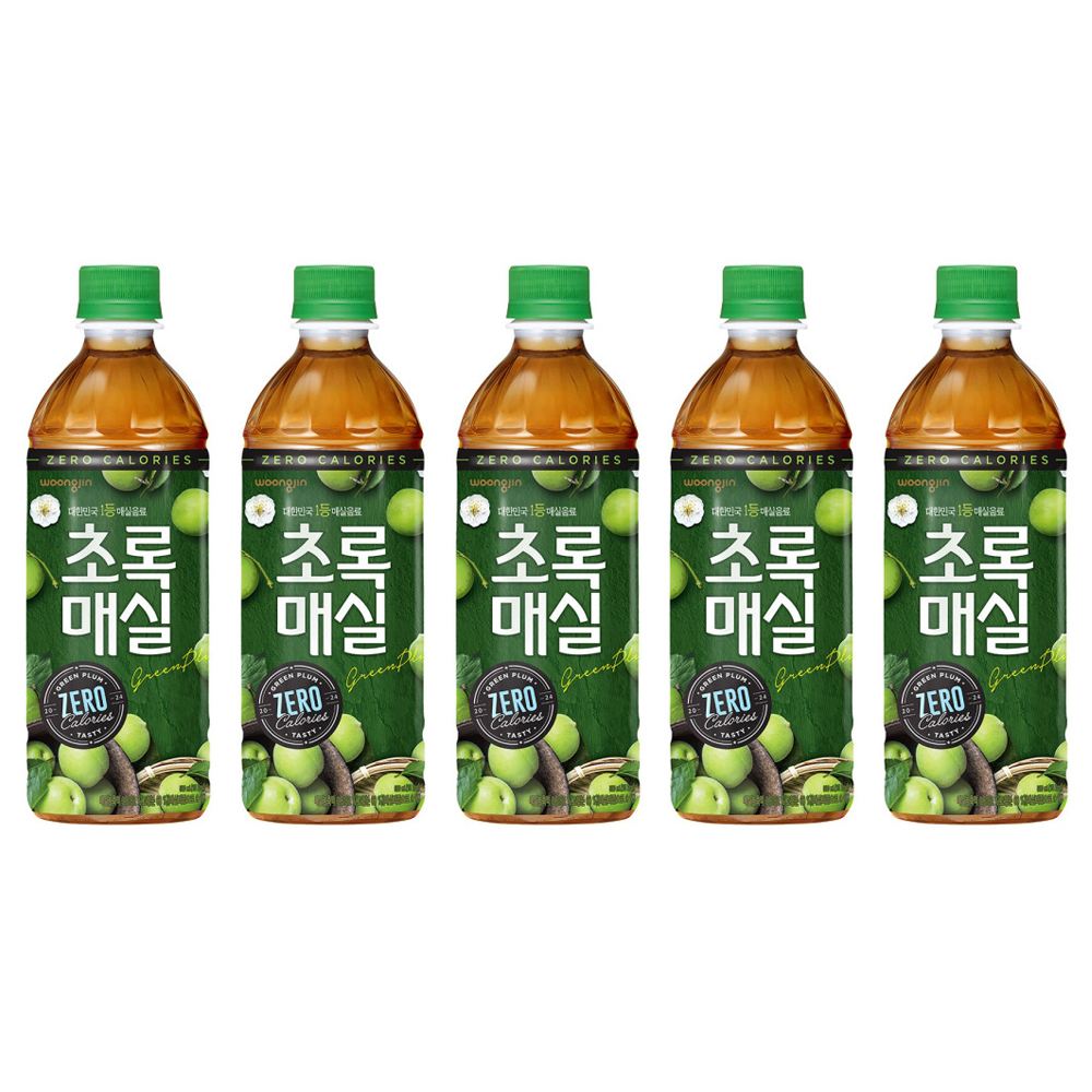 초록매실 제로 저당 매실 과즙 원액 에이드 노브랜드 350 매실액 500ml 5병