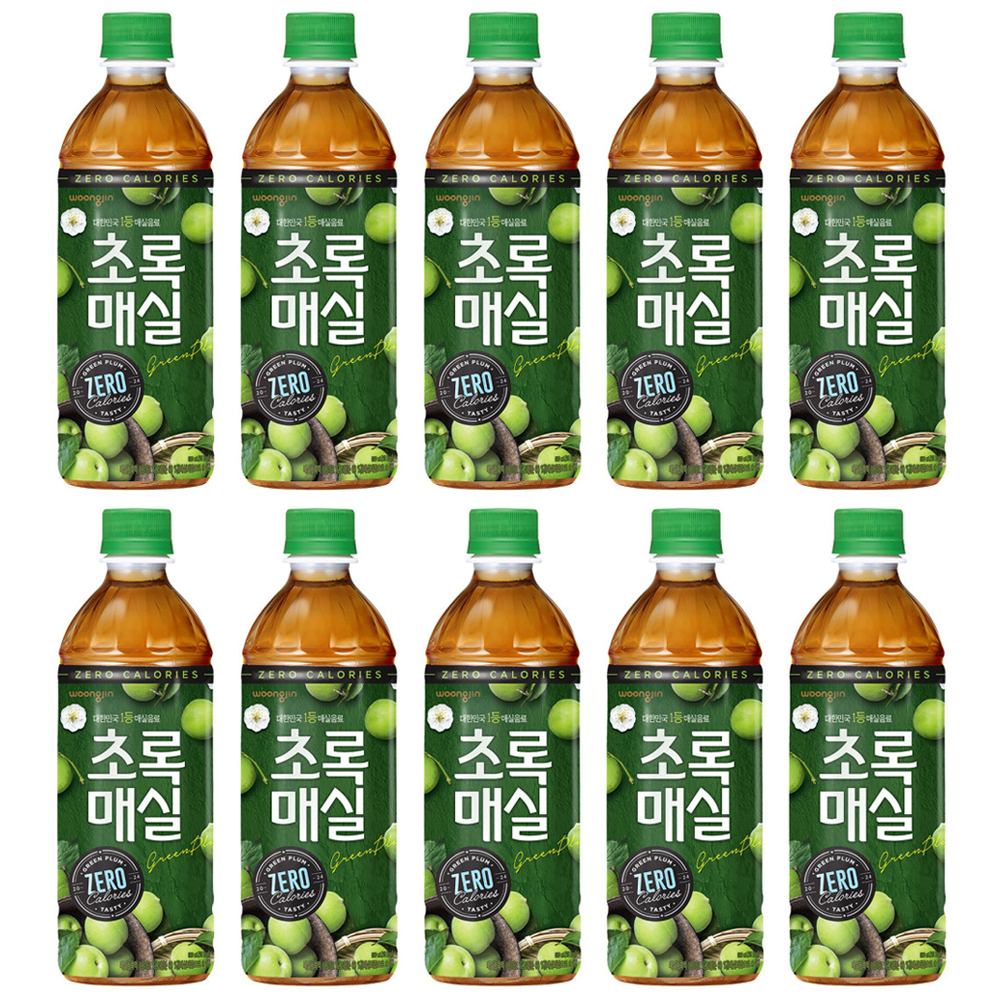 초록매실 제로 저당 매실 과즙 원액 에이드 노브랜드 350 매실액 500ml 10병