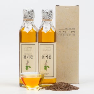 [ 2025 추석 명절 선물 ] 더바른상회 1구 선물세트 4호 ( 국산 저온 압착 들기름 ) 300ml, 2개