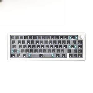 ZUOYA GMK67 RGB 기계식 무선키보드 베어본 유백색 GMK67 화이트