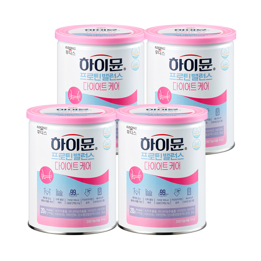 <b>하이뮨 프로틴 밸런스</b> 다이어트케어 304g, 4개