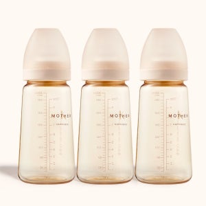 마더케이 신생아 PPSU 젖병 배앓이 방지 (노꼭지) 280ml, 3개, 크림