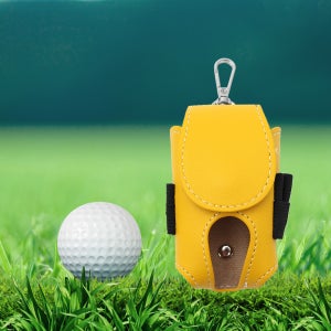 스티치 골프공 파우치(옐로우) 골프볼파우치