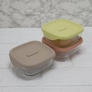 오븐글라스 바로한끼 밥용기 Lite 320mlX3조 전자레인지 이유식 냉동 햇쌀밥 용기