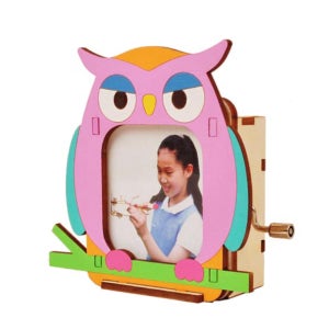 영공방 목공 DIY 직접 만드는 쉬운 조립키트 수동 오르골 액자 부엉이 취미 만들기