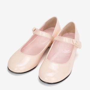 904R 키즈 & 맘 에나멜 미니리본 힐 메리제인 - 라이트핑크