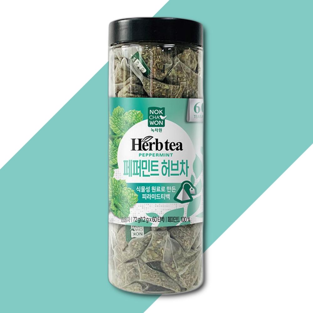 녹차원 페퍼민트 60티백 허브차 고급차 삼각티백 피라미드티백 티백차