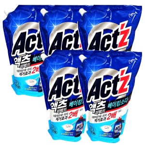 액츠 퍼펙트 베이킹소다 액체세제 1.5L, 5개