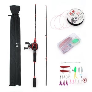 고피싱 좌핸들 베이트릴 루어 낚싯대세트 오색낚싯줄