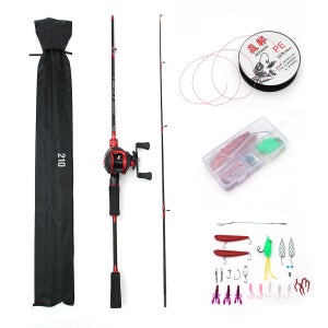 고피싱 베이트 릴+루어+낚싯대세트 오색합사라인 1.6m