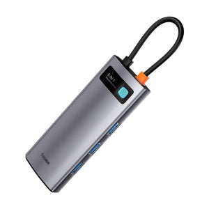 베이스어스 초고속 메탈글림 C타입 6in1 멀티 포트 노트북 허브 도킹 스테이션