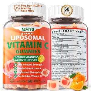 네비스 리포좀 비타민C 1000mg 철분 아연 엘더베리 구미 60정