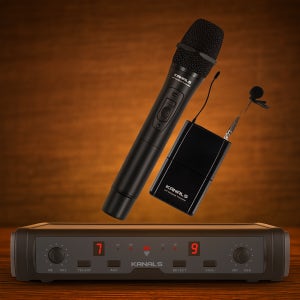 카날스 무선마이크 BK7200N 공연용 2채널 900메가 주파수 자동세팅 20미터 거리