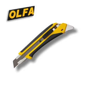 올파 고무그립 커터칼 공업용 강력 나이프 칼날 뒷주걱 전문가용 캇타칼18mm L5-AL