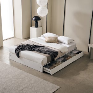 보루네오 모엘 3서랍 벙커형 침대프레임 세트 Q 퀸 / E0등급