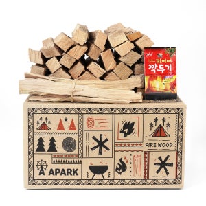 에이파크 캠핑 참나무 장작 10kg 착화제 불쏘시개 포함