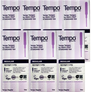 동아제약 템포 오리지널 순면 탐폰 레귤러, 10개입, 7팩