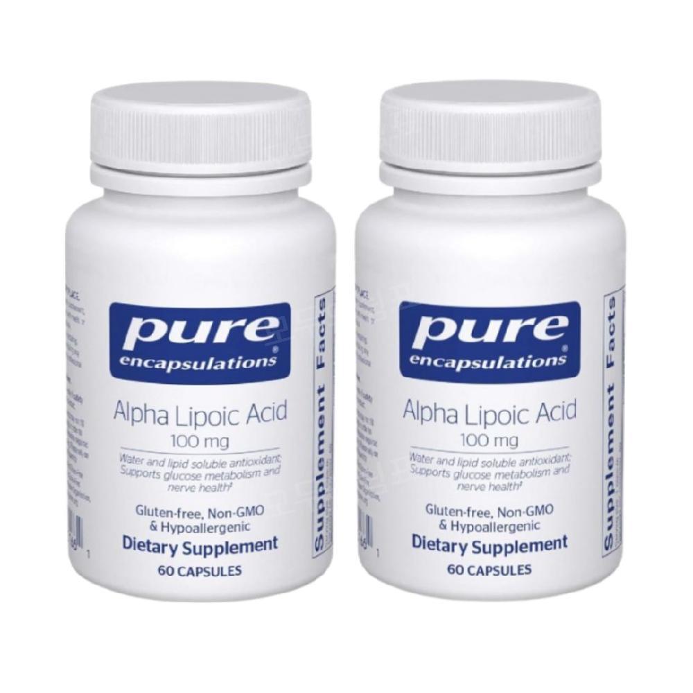 <b>퓨어인캡슐레이션 알파리포산</b> ALA 100mg 60캡슐 2개