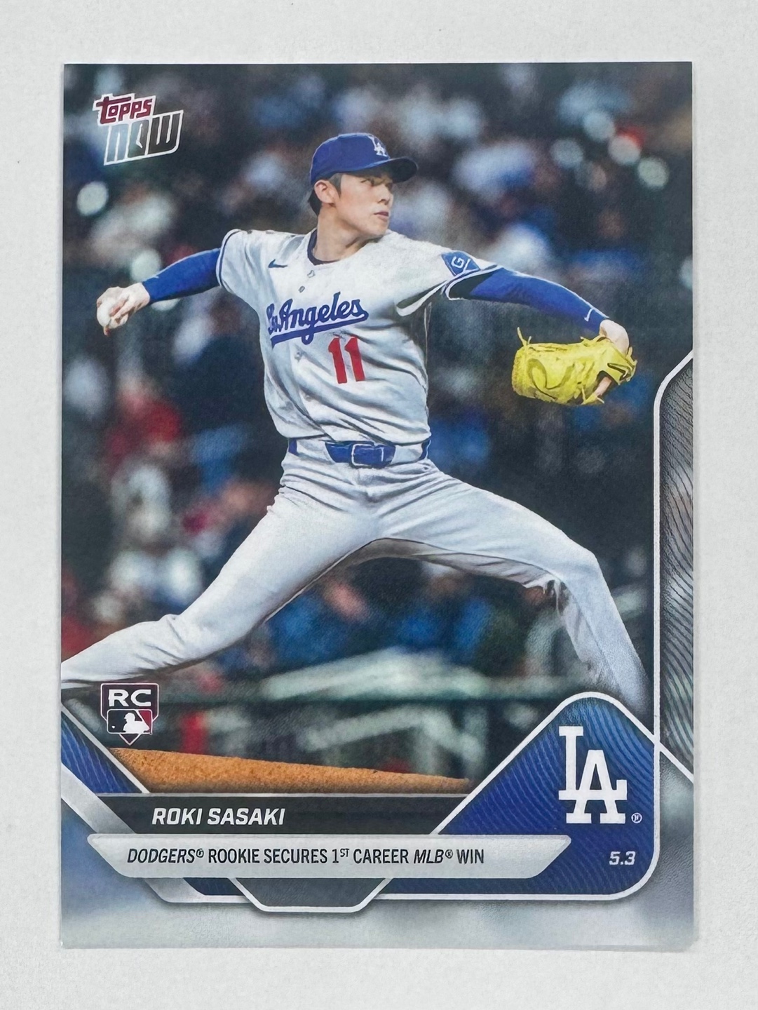2025 TOPPS NOW MLB - Roki Sasaki No.137 탑스나우 로키 사사키 루키카드