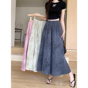 빅사이즈 여름 타이다이 스커트 팬츠 와이드팬츠 조거팬츠 롱패딩 다크블루