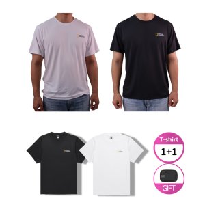 내셔널지오그래픽 25년 1+1 냉감 반팔티 유니메이스 2PACK N255UPA010