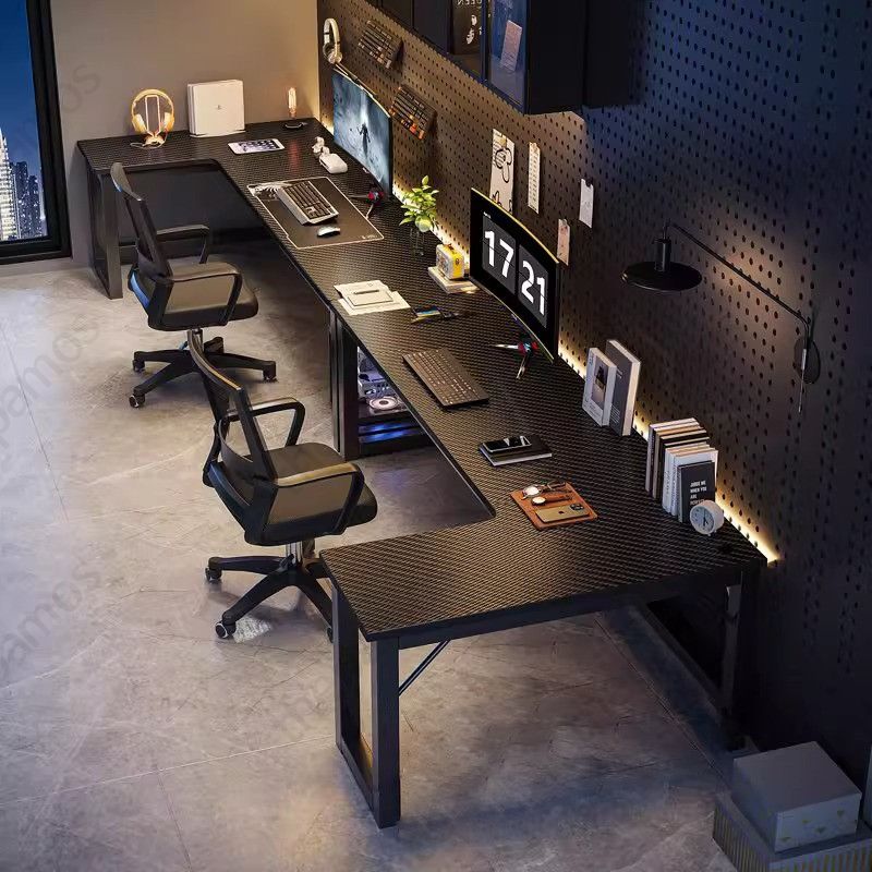 컴퓨터책상 게이밍 사무실 테이블 노트북 게임 사무용 블랙 방 컴퓨터 조립식 책상